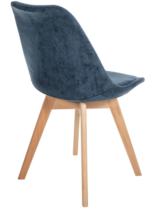 Conjunto de 4 cadeiras de corda Linares, azul escuro