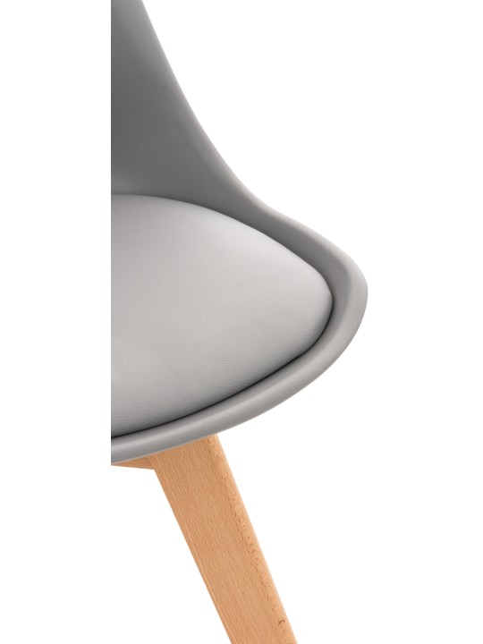 Conjunto de 4 cadeiras Linares, cinza