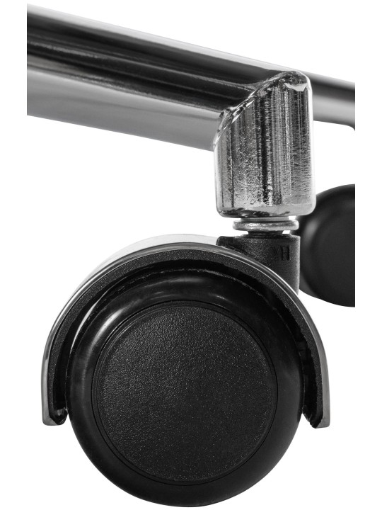 Cadeira de escritório Mollis em pele genuína, preto