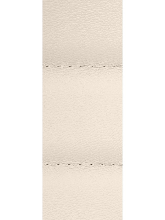 Cadeira de escritório Mollis em pele genuína, creme