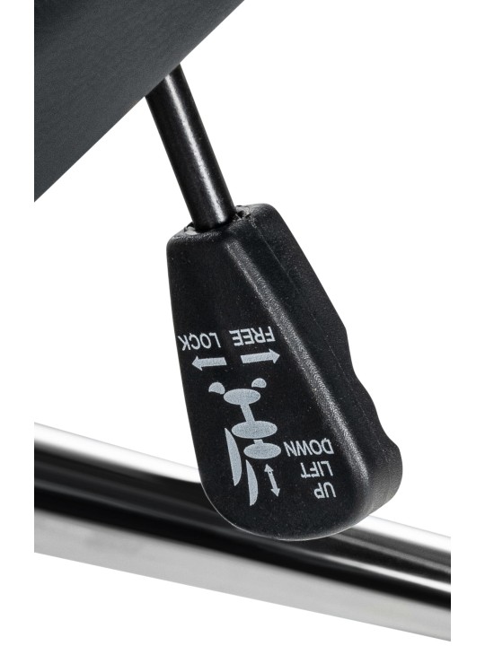 Cadeira de escritório Mollis em pele genuína, preto