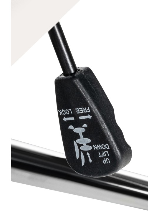 Cadeira de escritório Mollis em pele genuína, branco