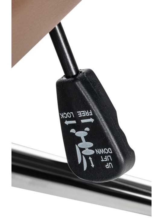 Cadeira de escritório Mollis em pele genuína, castanho claro