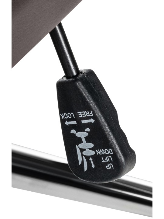 Cadeira de escritório Mollis em pele genuína, café