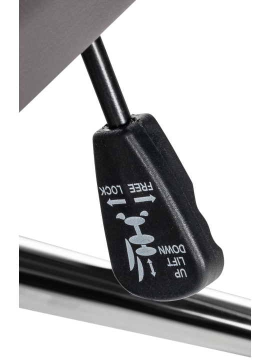 Cadeira de escritório Mollis em pele genuína, cinza