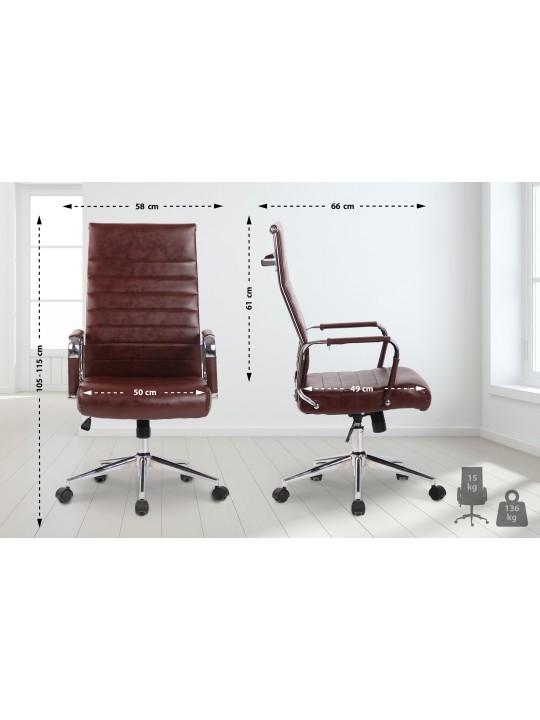 Cadeira de escritório Colombo, bordô