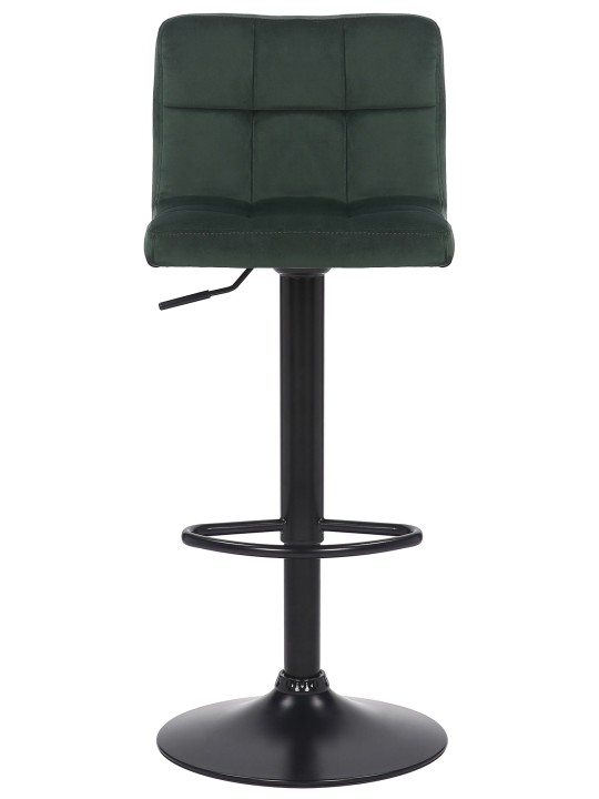 Conjunto de 4 bancos altos Feni veludo, verde