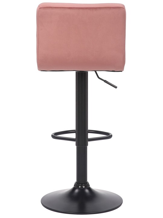 Conjunto de 4 bancos altos Feni veludo, rosa