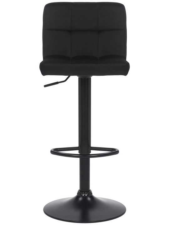 Conjunto de 4 bancos altos Feni veludo, preto