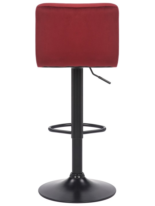 Conjunto de 4 bancos altos Feni veludo, vermelho