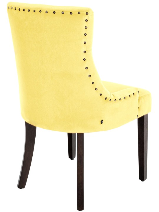 Cadeira da sala de jantar Aberdeen veludo antigo, amarelo