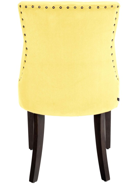 Cadeira da sala de jantar Aberdeen veludo antigo, amarelo