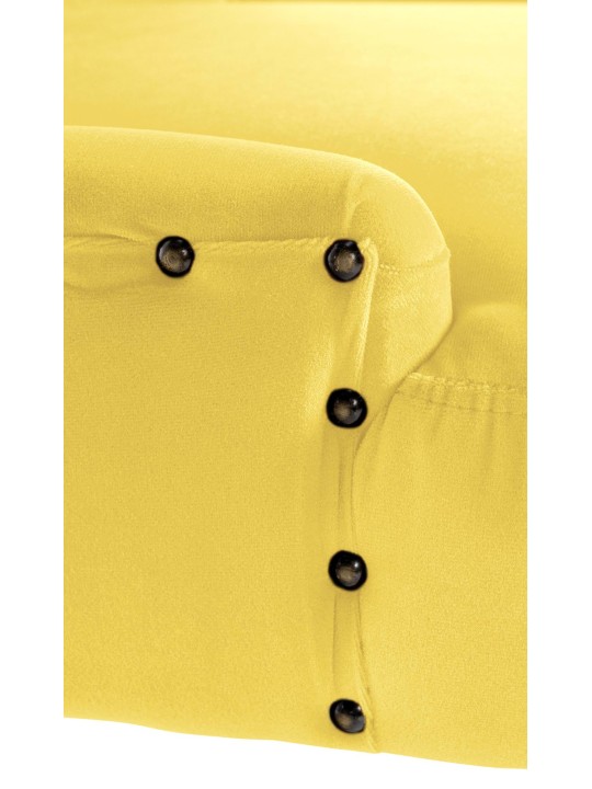 Cadeira da sala de jantar Aberdeen veludo antigo, amarelo