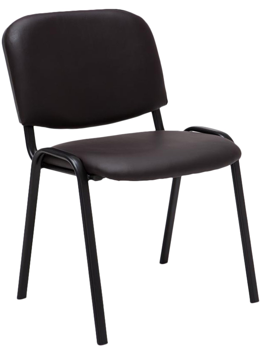 Cadeira para visitantes Ken imitação de couro, castanho