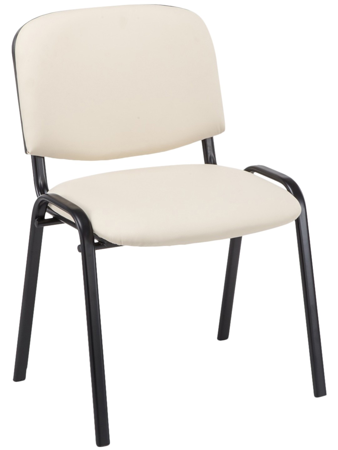 Cadeira para visitantes Ken imitação de couro, creme