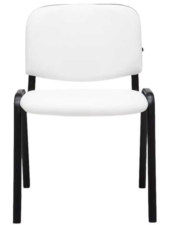 Cadeira para visitantes Ken imitação de couro, branco