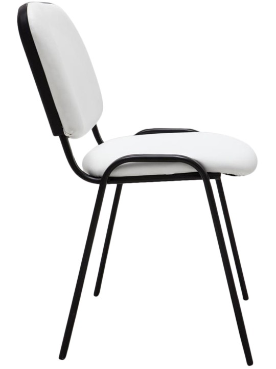 Cadeira para visitantes Ken imitação de couro, branco