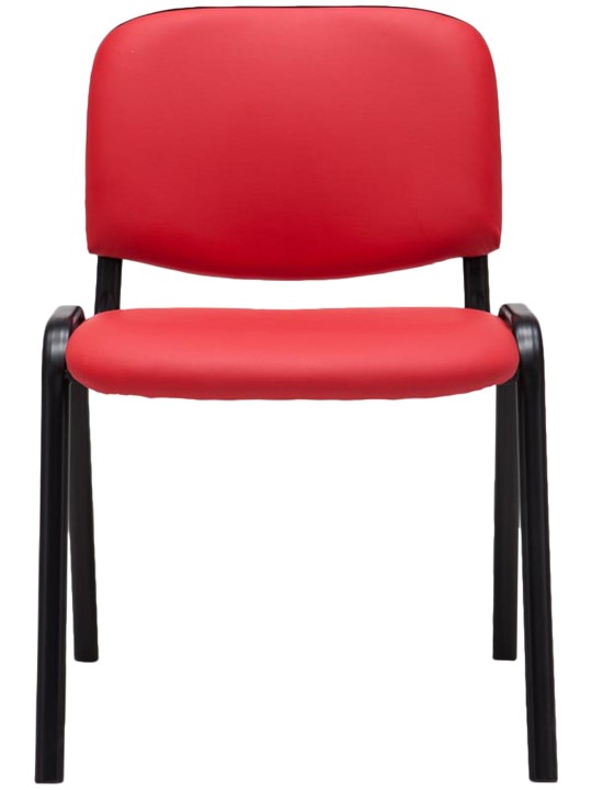 Cadeira para visitantes Ken imitação de couro, vermelho