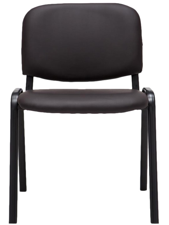 Cadeira para visitantes Ken imitação de couro, castanho