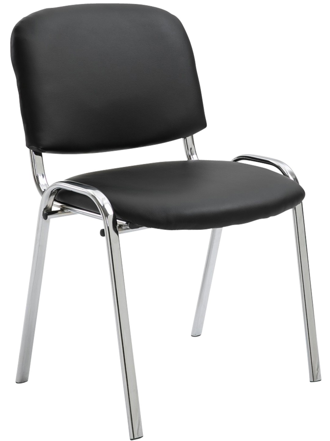 Cadeira para visitantes Ken C couro sintético, preto