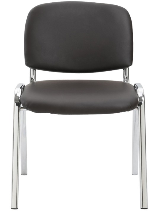Cadeira para visitantes Ken C couro sintético, castanho