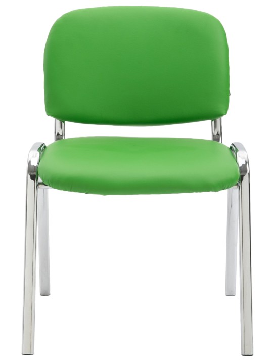 Cadeira para visitantes Ken C couro sintético, verde