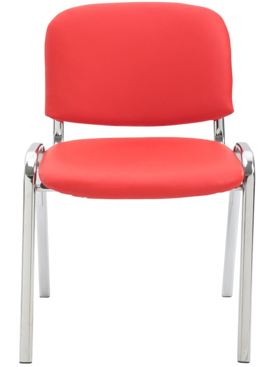 Cadeira para visitantes Ken C couro sintético, vermelho
