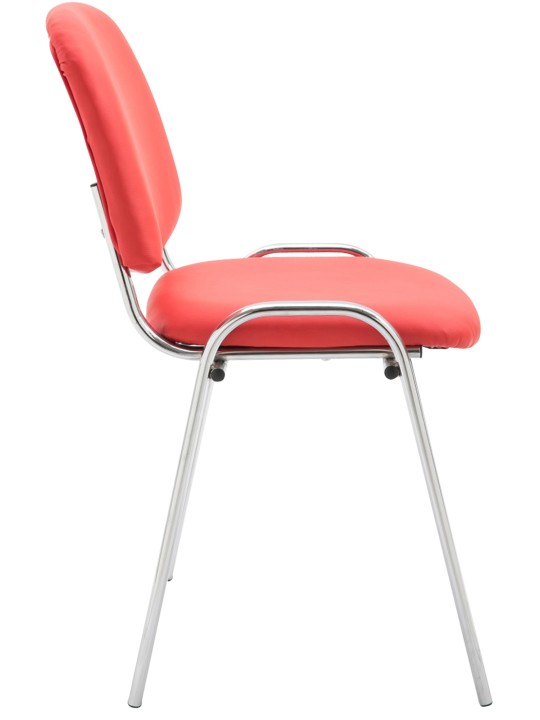 Cadeira para visitantes Ken C couro sintético, vermelho
