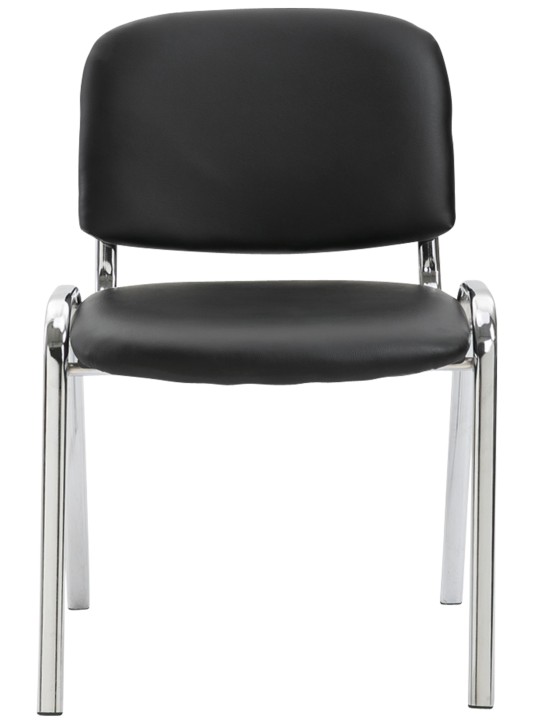Cadeira para visitantes Ken C couro sintético, preto
