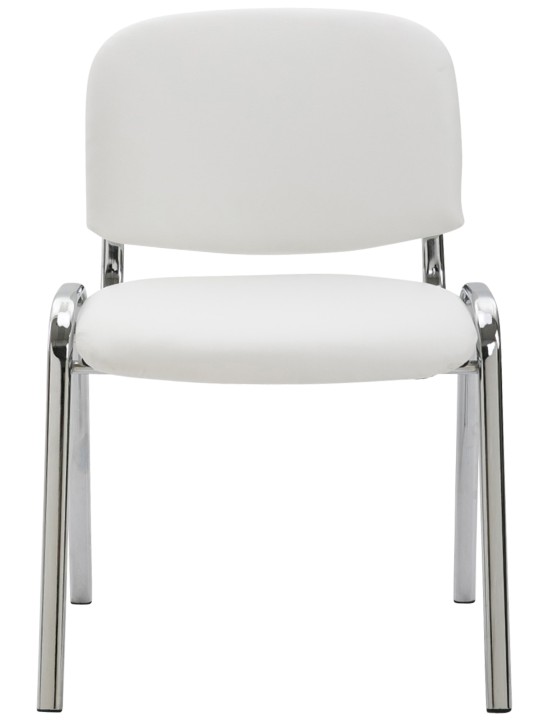 Cadeira para visitantes Ken C couro sintético, branco