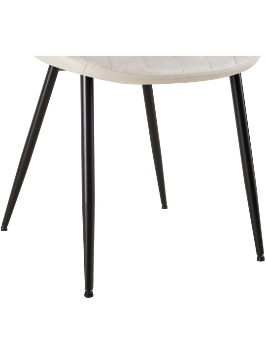 Cadeira de veludo Rahden, cinza claro