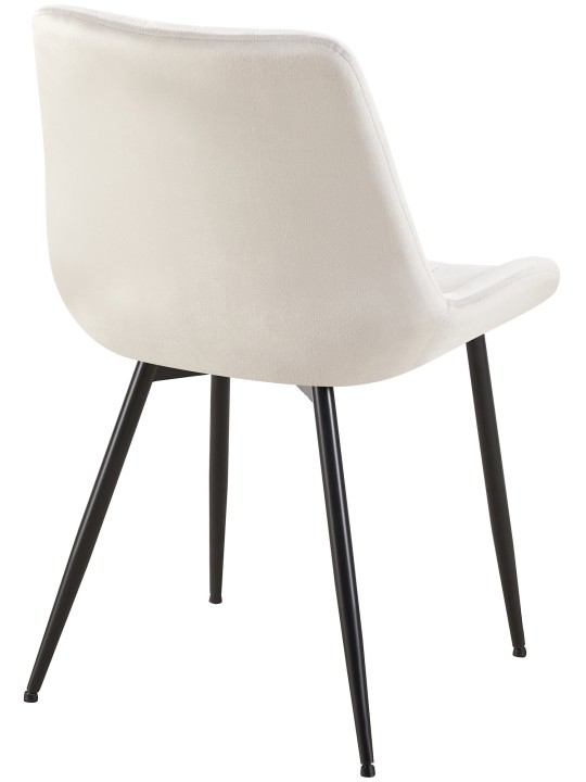 Cadeira de veludo Rahden, cinza claro