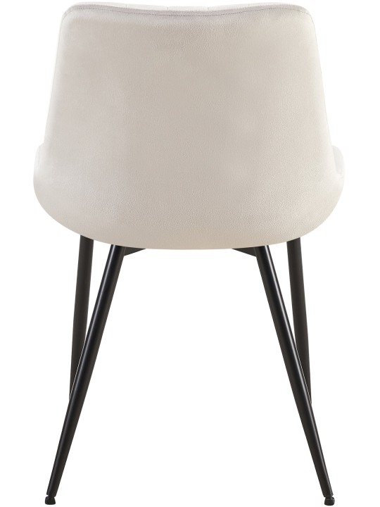 Cadeira de veludo Rahden, cinza claro