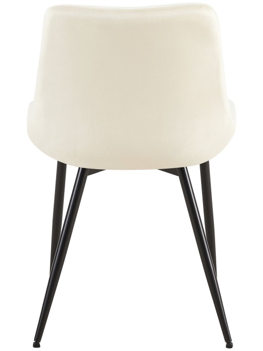 Cadeira de veludo Rahden, creme