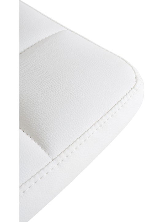 Conjunto de 4 bancos altos em pele sintética Feni, branco