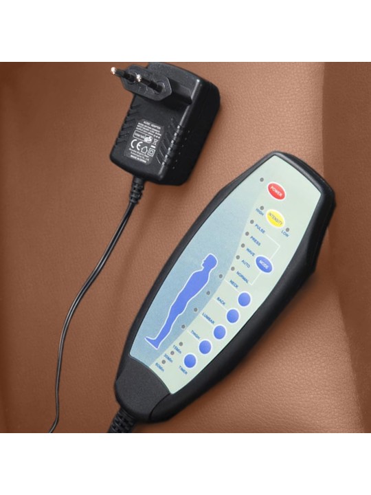 Cadeira de escritório Pacific com função de massagem V2 couro artificial, castanho claro