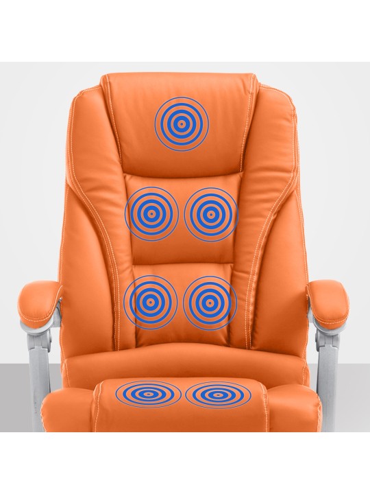 Cadeira de escritório Pacific com função de massagem V2, laranja Cadeira de escritório Pacific com função de massagem V2, laranja
