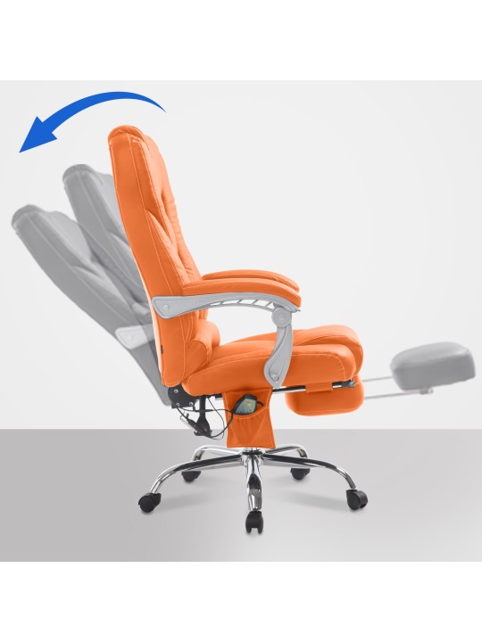 Cadeira de escritório Pacific com função de massagem V2, laranja Cadeira de escritório Pacific com função de massagem V2, laranja