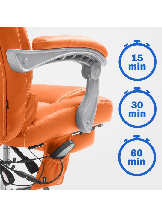 Cadeira de escritório Pacific com função de massagem V2, laranja Cadeira de escritório Pacific com função de massagem V2, laranja
