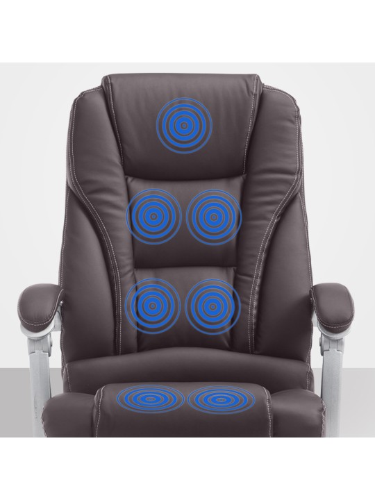 Cadeira de escritório Pacific com função de massagem V2, castanho