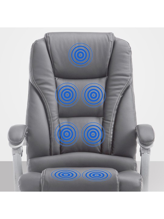 Cadeira de escritório Pacific com função de massagem V2, cinza