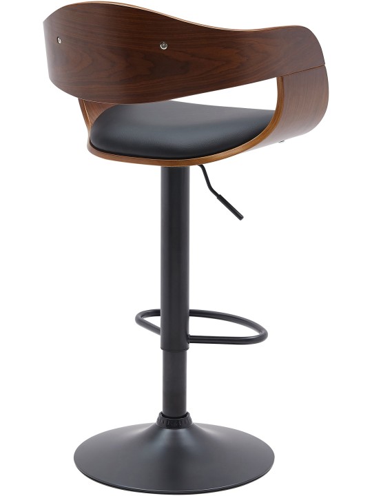 Conjunto de 2 bancos altos Kingston B em pele sintética, nogueira/preto Conjunto de 2 bancos altos Kingston B em pele sintética, nogueira/preto