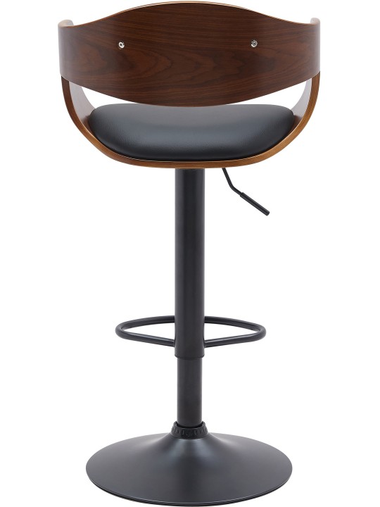 Conjunto de 2 bancos altos Kingston B em pele sintética, nogueira/preto Conjunto de 2 bancos altos Kingston B em pele sintética, nogueira/preto