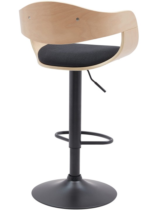 Conjunto de 2 bancos altos em tecido Kingston B, natural/preto