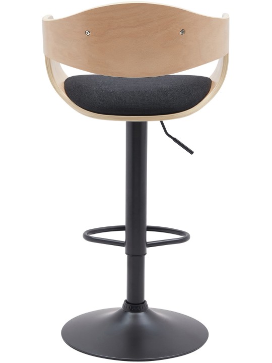 Conjunto de 2 bancos altos em tecido Kingston B, natural/preto