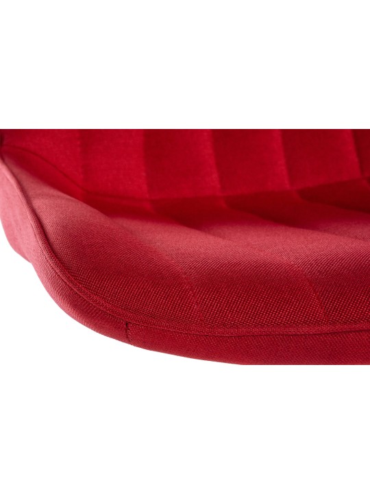 Conjunto de 2 bancos altos em tecido Toni cromado, vermelho