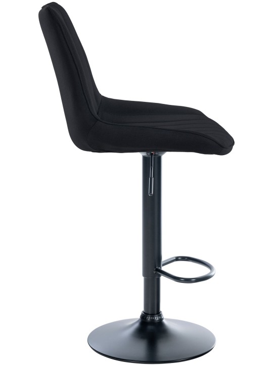 Conjunto de 2 bancos altos tecido Toni, preto