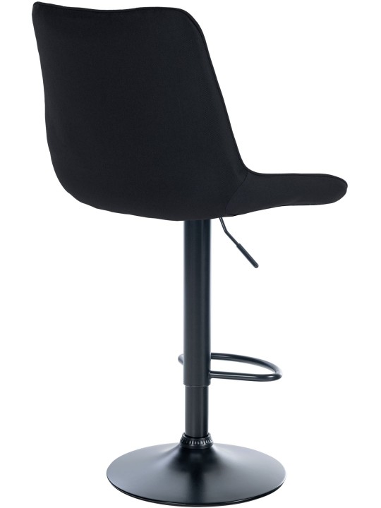 Conjunto de 2 bancos altos tecido Toni, preto