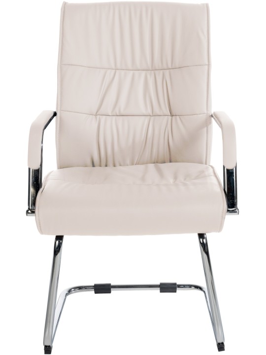 Conjunto de 2 cadeiras para visitantes Sievert, creme