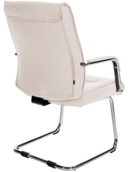 Conjunto de 2 cadeiras para visitantes Sievert, creme